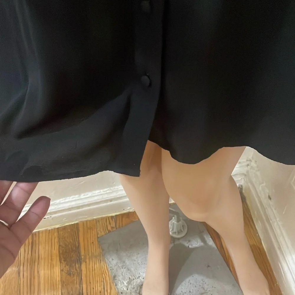 Se’zane Elegant mini Black Dress long sleeve